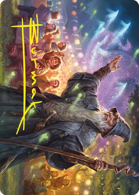 Gandalf, Friend of the Shire Art Card (Gold-Stamped Signature) card from Art Series: Universes Beyond: The Lord of the Rings: Tales of Middle-earth