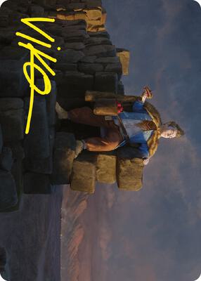 Pippin, Warden of Isengard Art Card (Gold-Stamped Signature) card from Art Series: Universes Beyond: The Lord of the Rings: Tales of Middle-earth