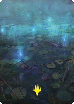 The Dead Marshes Art Card (Gold-Stamped Signature) card from Art Series: Universes Beyond: The Lord of the Rings: Tales of Middle-earth