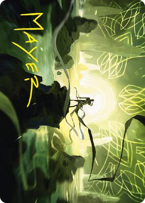 Legolas, Master Archer Art Card (Gold-Stamped Signature) card from Art Series: Universes Beyond: The Lord of the Rings: Tales of Middle-earth