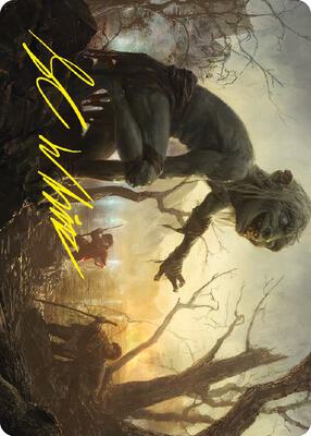 Smeagol, Helpful Guide Art Card (Gold-Stamped Signature) card from Art Series: Universes Beyond: The Lord of the Rings: Tales of Middle-earth