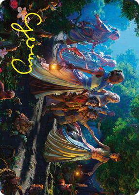 Realm Seekers Art Card (Gold-Stamped Signature) card from Art Series: Universes Beyond: The Lord of the Rings: Tales of Middle-earth