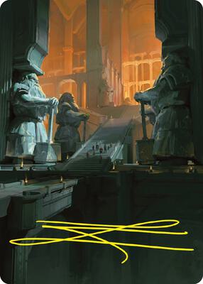 Mines of Moria Art Card (Gold-Stamped Signature) card from Art Series: Universes Beyond: The Lord of the Rings: Tales of Middle-earth