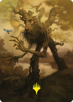 Treefolk Token Art Card (Gold-Stamped Signature) card from Art Series: Universes Beyond: The Lord of the Rings: Tales of Middle-earth