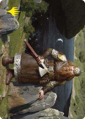 Mirrormere Guardian Art Card (Gold-Stamped Signature) card from Art Series: Universes Beyond: The Lord of the Rings: Tales of Middle-earth