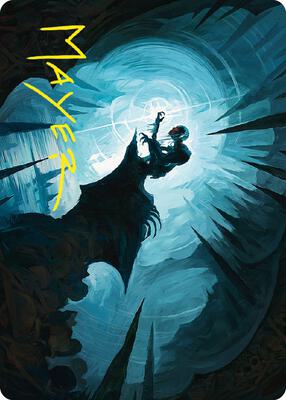 Gollum, Patient Plotter Art Card (Gold-Stamped Signature) card from Art Series: Universes Beyond: The Lord of the Rings: Tales of Middle-earth