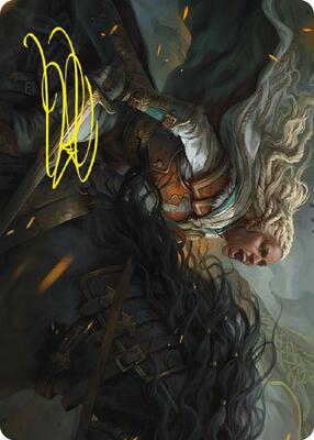 Eowyn, Fearless Knight Art Card (Gold-Stamped Signature) card from Art Series: Universes Beyond: The Lord of the Rings: Tales of Middle-earth