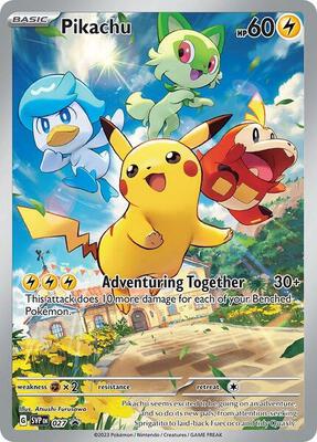 Pikachu - 027 card from SV: Scarlet & Violet Promo Cards