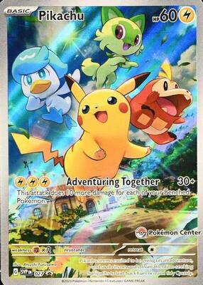 Pikachu - 027 (Pokemon Center Exclusive) card from SV: Scarlet & Violet Promo Cards