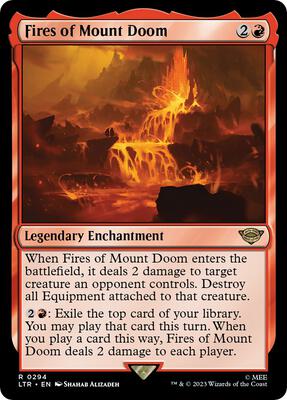 Fires of Mount Doom card from Universes Beyond: The Lord of the Rings: Tales of Middle-earth