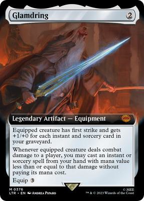 Glamdring (Extended Art) card from Universes Beyond: The Lord of the Rings: Tales of Middle-earth