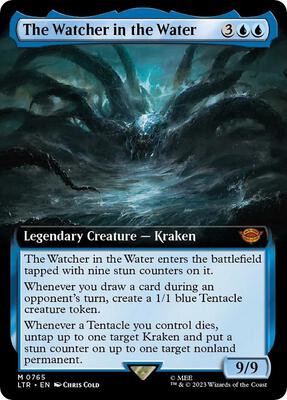The Watcher in the Water (Extended Art) (Surge Foil) card from Universes Beyond: The Lord of the Rings: Tales of Middle-earth