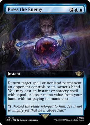 Press the Enemy (Extended Art) (Surge Foil) card from Universes Beyond: The Lord of the Rings: Tales of Middle-earth