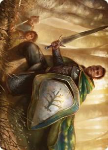Boromir, Warden of the Tower Art Card card from Art Series: Universes Beyond: The Lord of the Rings: Tales of Middle-earth