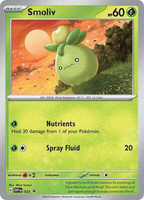 Smoliv - 023 card from SV: Scarlet & Violet Promo Cards