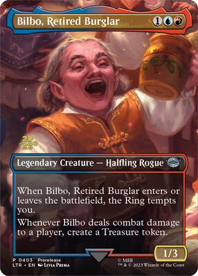 Bilbo, Retired Burglar card from Prerelease Cards