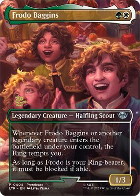 Frodo Baggins card from Prerelease Cards