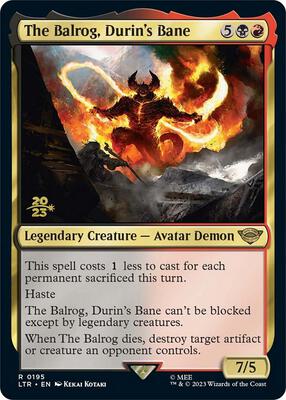 The Balrog, Durin's Bane card from Prerelease Cards