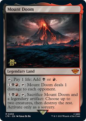Mount Doom card from Prerelease Cards