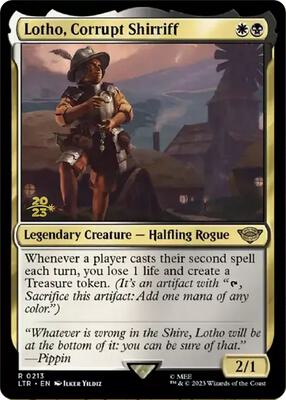 Lotho, Corrupt Shirriff card from Prerelease Cards