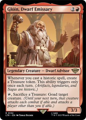 Gloin, Dwarf Emissary card from Prerelease Cards