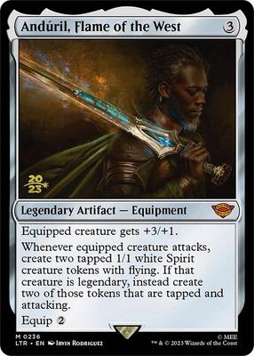 Anduril, Flame of the West card from Prerelease Cards