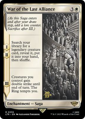 War of the Last Alliance card from Prerelease Cards
