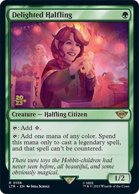 Delighted Halfling (0158) card from Prerelease Cards
