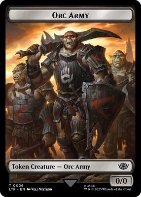 Orc Army (0006) // Food (0010) Double-Sided Token card from Universes Beyond: The Lord of the Rings: Tales of Middle-earth