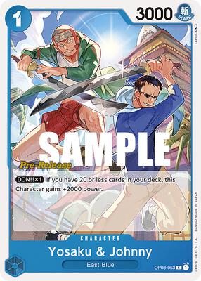 Yosaku & Johnny card from Pillars of Strength Pre-Release Cards
