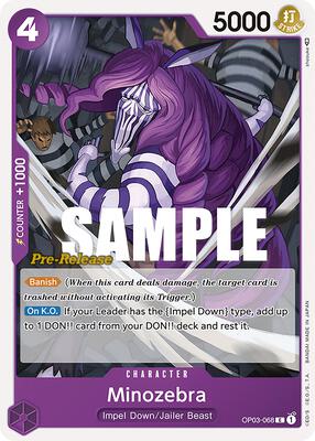 Minozebra card from Pillars of Strength Pre-Release Cards