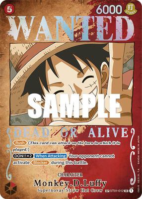 Monkey.D.Luffy (Wanted Poster) card from Pillars of Strength