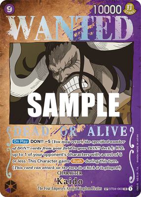 Kaido (Wanted Poster) card from Pillars of Strength