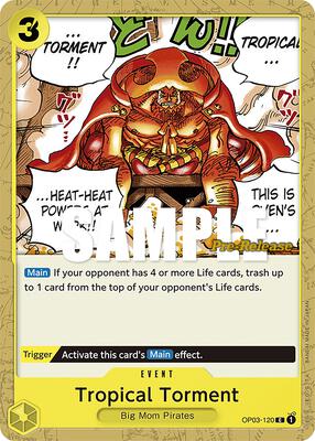 Tropical Torment card from Pillars of Strength Pre-Release Cards