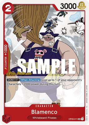 Blamenco card from Pillars of Strength Pre-Release Cards