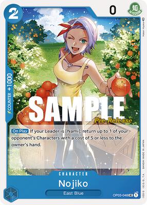 Nojiko card from Pillars of Strength Pre-Release Cards