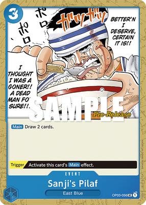 Sanji's Pilaf card from Pillars of Strength Pre-Release Cards