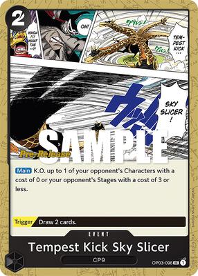 Tempest Kick Sky Slicer card from Pillars of Strength Pre-Release Cards