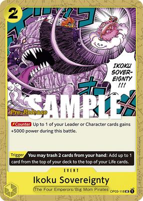 Ikoku Sovereignty card from Pillars of Strength Pre-Release Cards