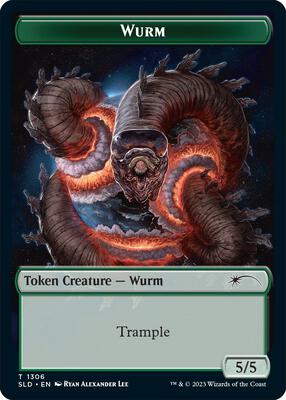 Wurm Token card from Secret Lair Drop Series