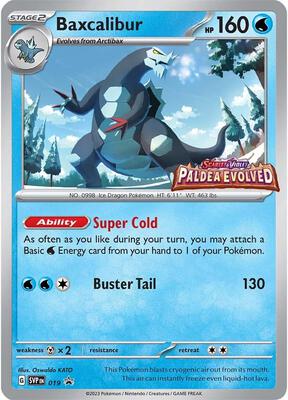 Baxcalibur - 019 (Prerelease) card from SV: Scarlet & Violet Promo Cards