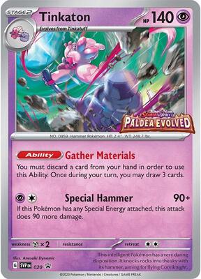Tinkaton - 020 (Prerelease) card from SV: Scarlet & Violet Promo Cards