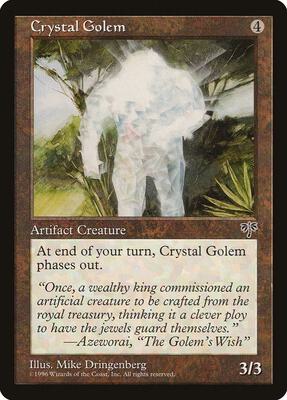 Crystal Golem card from Mirage