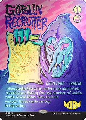Goblin Recruiter (Rainbow Foil) card from Secret Lair Drop Series