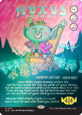 Muxus, Goblin Grandee (Rainbow Foil) card from Secret Lair Drop Series