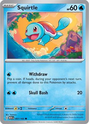 Squirtle - 007/165 card from SV: Scarlet & Violet 151