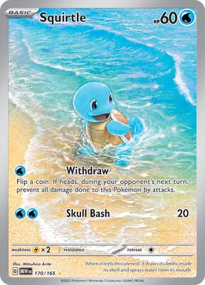 Squirtle - 170/165 card from SV: Scarlet & Violet 151