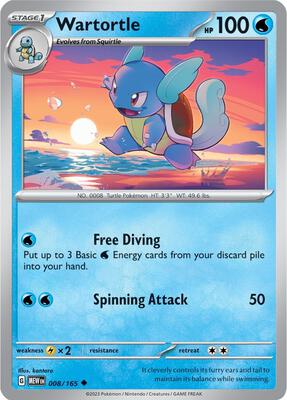 Wartortle - 008/165 card from SV: Scarlet & Violet 151