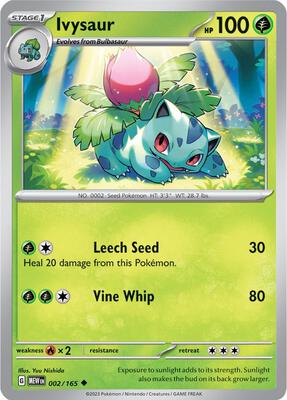 Ivysaur - 002/165 card from SV: Scarlet & Violet 151