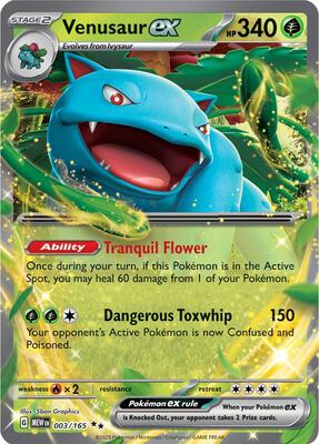 Venusaur ex - 003/165 card from SV: Scarlet & Violet 151